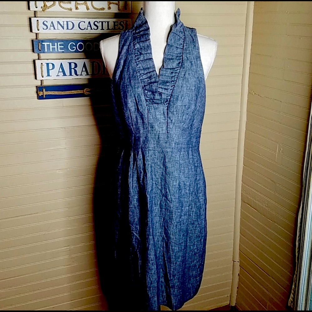 👗Just...  Taylor Sleeveless Linen Dress